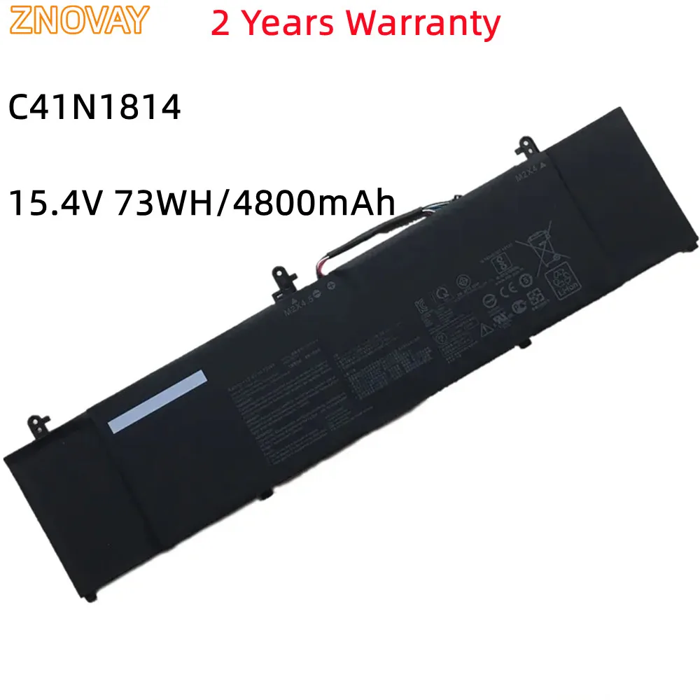 ZNOVAY C41N1814 Laptop Battery for ASUS ZenBook 15 UX533 UX533FD UX533FN RX533 RX533FD BX533FD 0B200-03120100 15.4V 73WH New
ZNOVAY C41N1814 Laptop Battery for ASUS ZenBook 15 UX533 UX533FD UX533FN RX533 RX533FD BX533FD 0B200-03120100 15.4V 73WH New