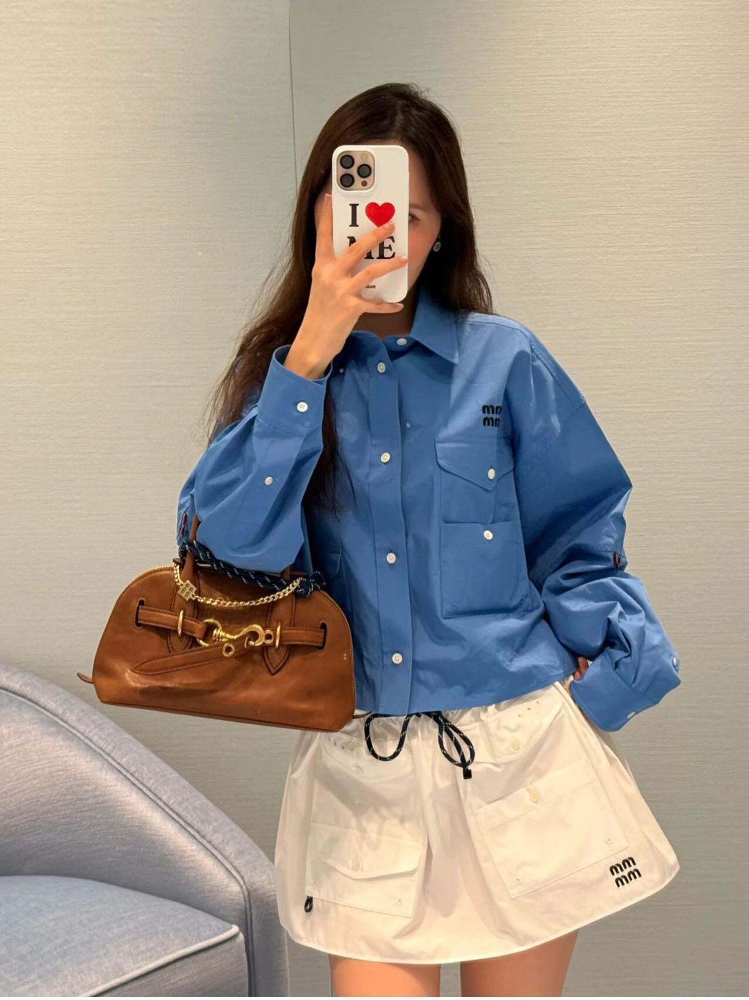 Loose Fit Casual Shirt with Embroidered Letter Design by Nan You Spring 2026 Breathable Pure Cotton Long Sleeve Women's Top
Loose Fit Casual Shirt with Embroidered Letter Design by Nan You Spring 2026 Breathable Pure Cotton Long Sleeve Women's Top