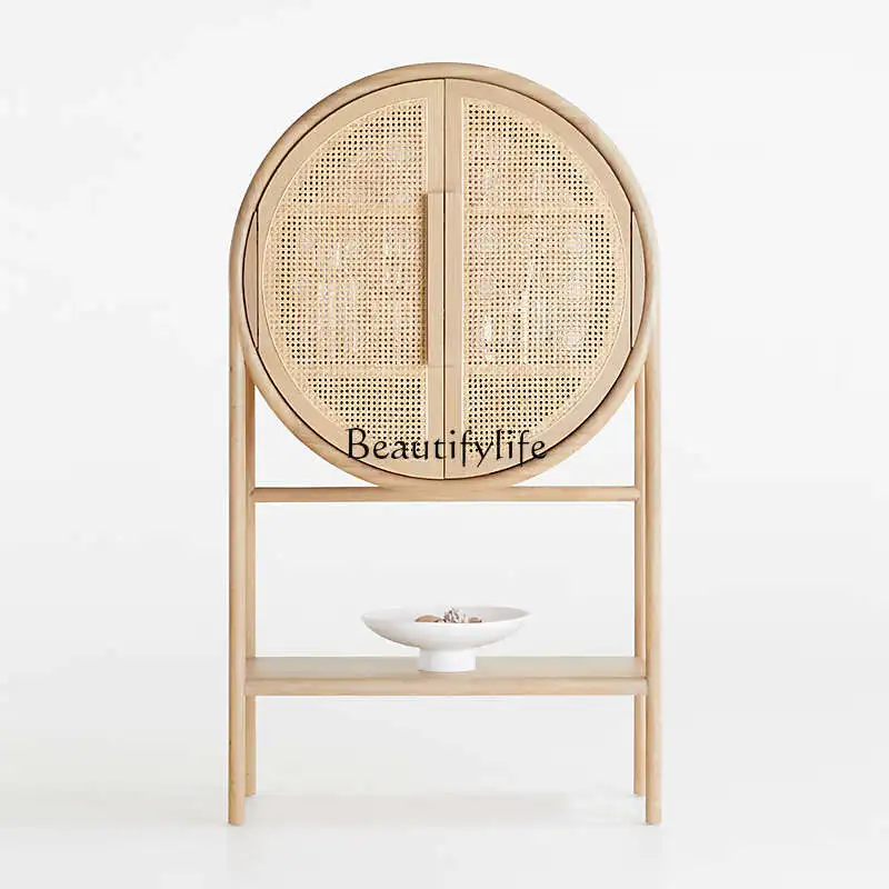 Solid wood American living room dining side cabinet Nordic rattan modern storage simple multi-layer storage cabinet
Solid wood American living room dining side cabinet Nordic rattan modern storage simple multi-layer storage cabinet