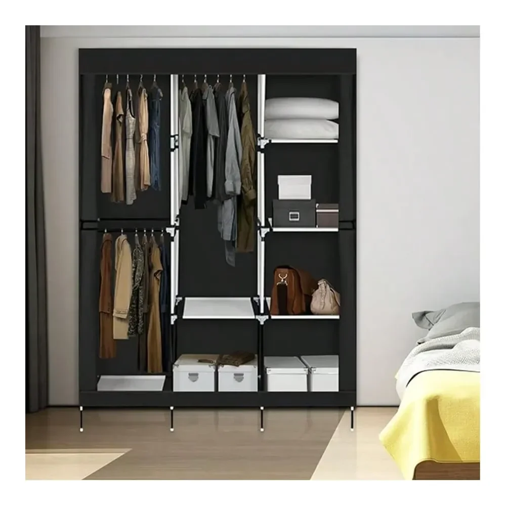 8Compartment NonWoven Fabric Wardrobe With Fabric Cover, 3 Hanging Rods, 71 Portable Closet Wardrobe Clothes Rack Storage Organ
8Compartment NonWoven Fabric Wardrobe With Fabric Cover, 3 Hanging Rods, 71 Portable Closet Wardrobe Clothes Rack Storage Organ
