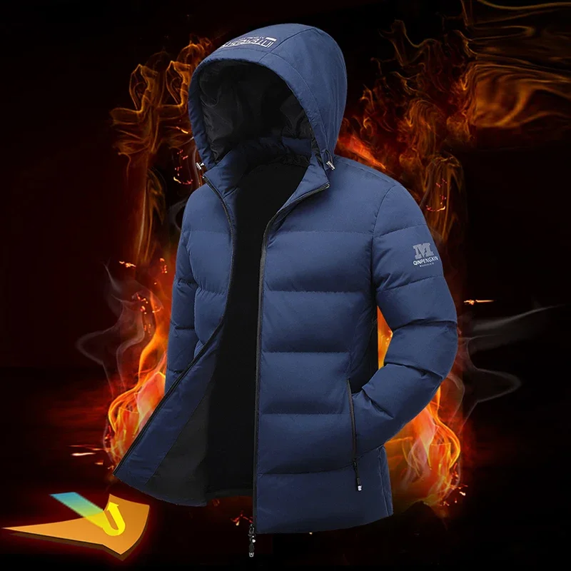 Winter Mens Cotton Long Hooded Parkas Jackets Thick Warm Windproof Coat Casual Trendy Down Puffer Jacket Outerwear Men Clothing
Winter Mens Cotton Long Hooded Parkas Jackets Thick Warm Windproof Coat Casual Trendy Down Puffer Jacket Outerwear Men Clothing