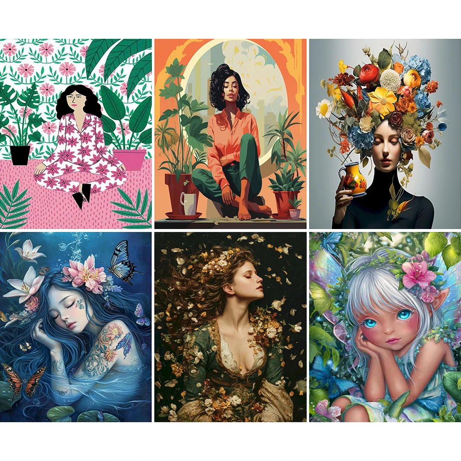 RUOPOTY Painting By Numbers Plant girl woman Figure Drawing Picture Paint Canvas Coloring By Numbers Watercolor Home Decoration
RUOPOTY Painting By Numbers Plant girl woman Figure Drawing Picture Paint Canvas Coloring By Numbers Watercolor Home Decoration