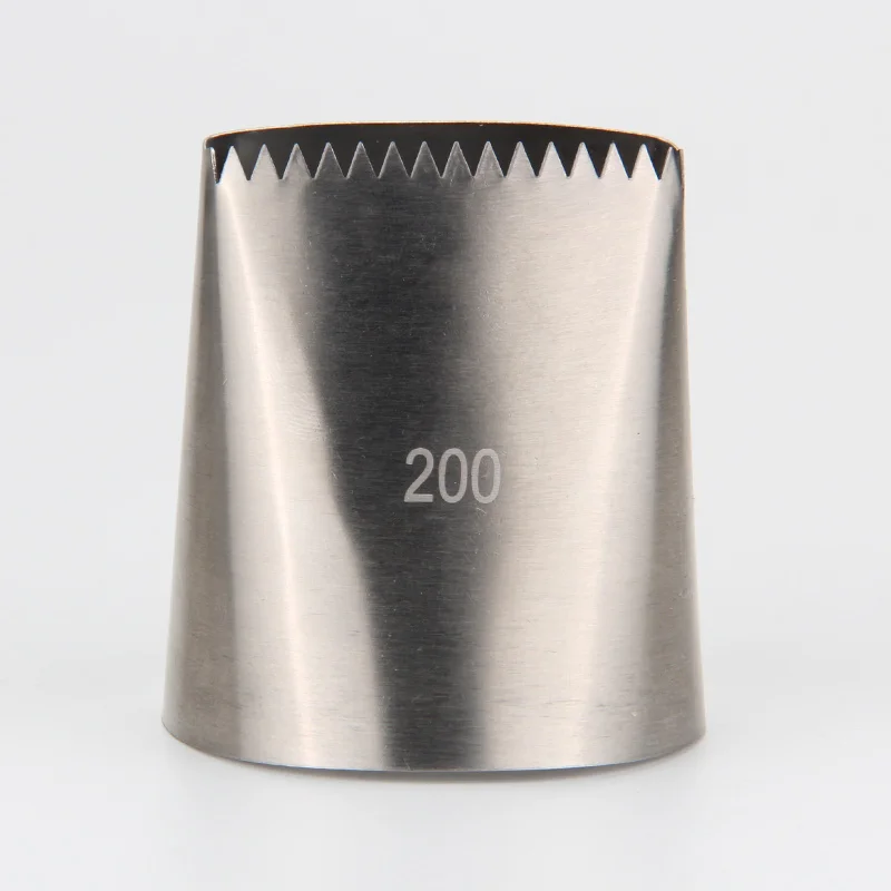 Stainless Steel 304 Extra Large Size Cake Decorating Petal Multi-Teeth Icing Nozzle #200 Pastry Piping Tips for Baking
Stainless Steel 304 Extra Large Size Cake Decorating Petal Multi-Teeth Icing Nozzle #200 Pastry Piping Tips for Baking