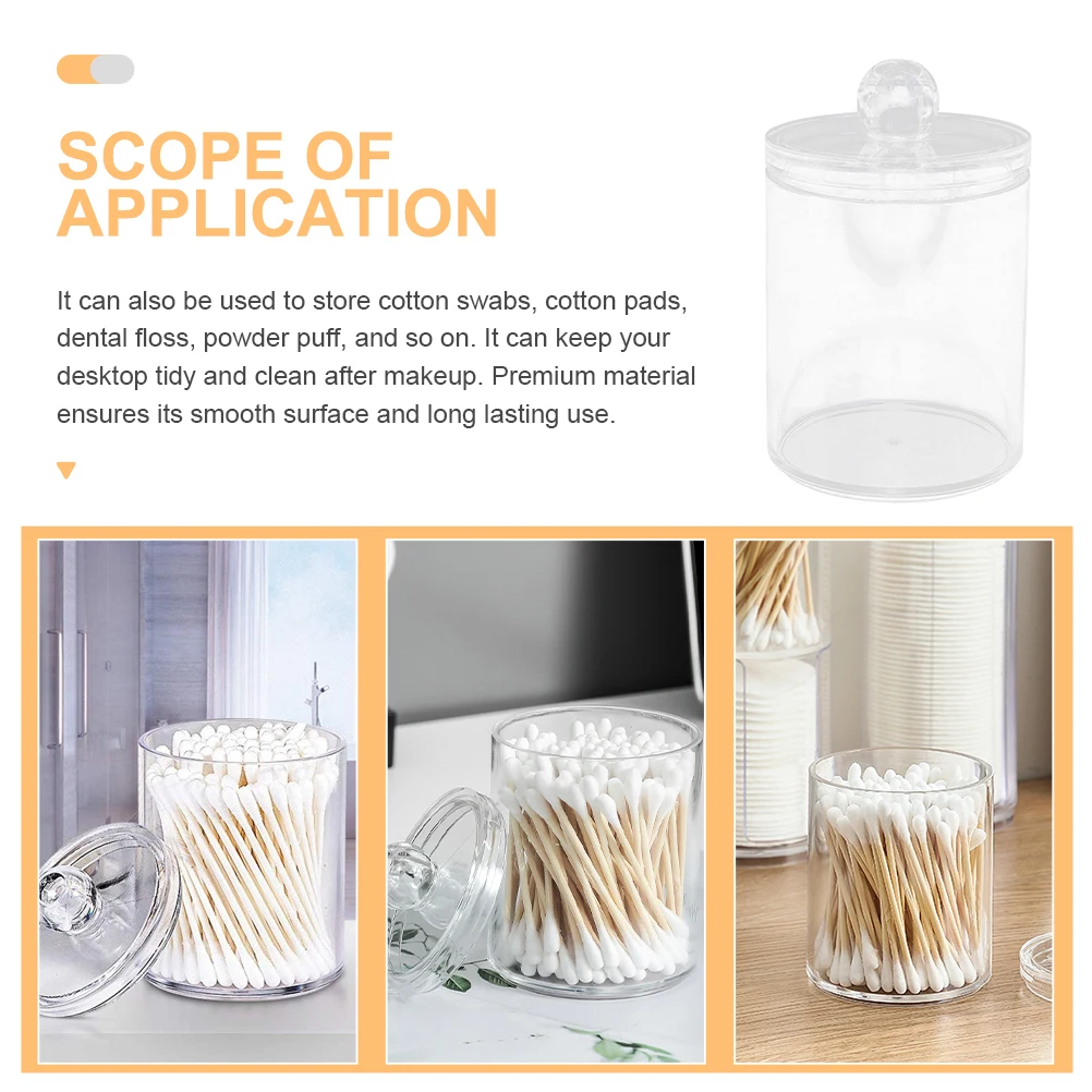 Transparent Dustproof Cotton Swab Storage Box Round Makeup Cotton Pad Organizer Desktop Storage Container Clear Plastic Case
Transparent Dustproof Cotton Swab Storage Box Round Makeup Cotton Pad Organizer Desktop Storage Container Clear Plastic Case