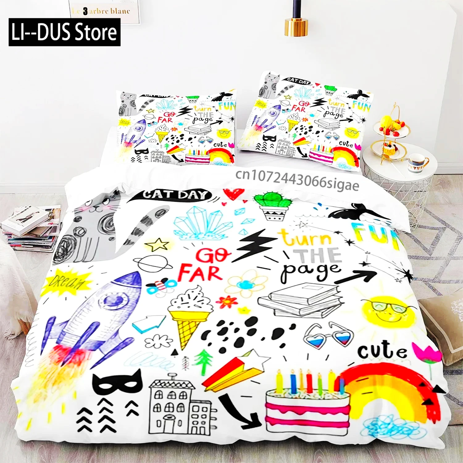 Rainbow Cat Bedding Set Single Twin Full Queen King Size Kawaii Girl Bed Set Aldult Boys Bedroom Duvetcover Sets 3D Print 013
Rainbow Cat Bedding Set Single Twin Full Queen King Size Kawaii Girl Bed Set Aldult Boys Bedroom Duvetcover Sets 3D Print 013