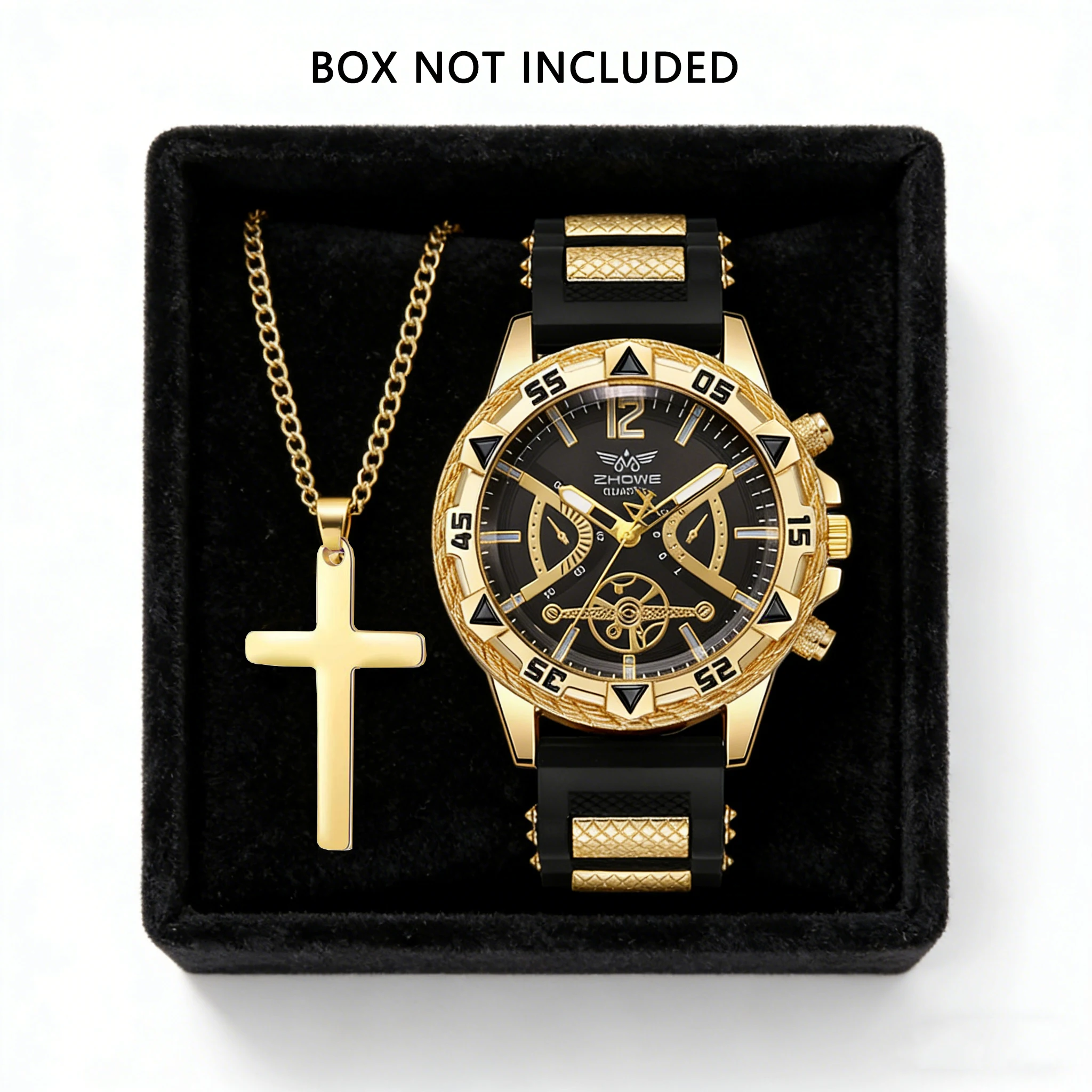 Мужские часы с бесплатным ожерельем, модные мужские кварцевые часы с большим циферблатом и резиновым ремешком
Мужские часы с бесплатным ожерельем, модные мужские кварцевые часы с большим циферблатом и резиновым ремешком