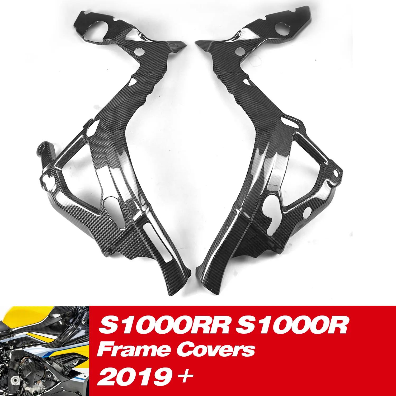 Gokom Carbon Fiber Frame Guards COVERS For BMW S1000RR / M1000RR 2019+ S1000R 2020+
Gokom Carbon Fiber Frame Guards COVERS For BMW S1000RR / M1000RR 2019+ S1000R 2020+