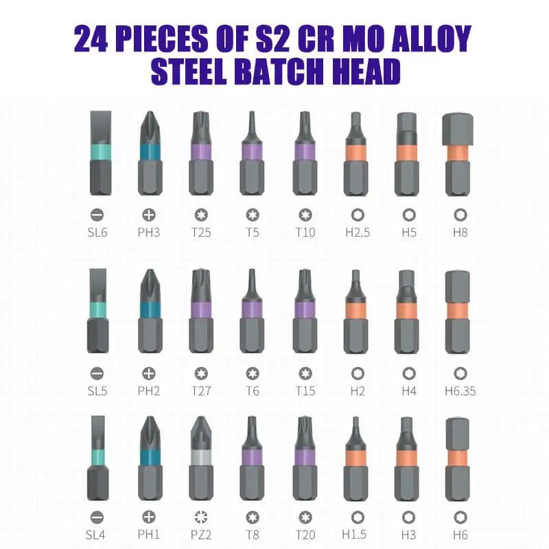 RS1 24 in 1 Multi-purpose Ratchet Wrench Screwdriver Magnetic Bits Tools Set DIY Household Repair DIY Household Repair Tool
RS1 24 in 1 Multi-purpose Ratchet Wrench Screwdriver Magnetic Bits Tools Set DIY Household Repair DIY Household Repair Tool