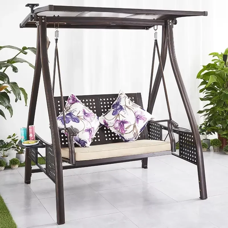 Nordic Modern Backyard Garden Front Porch Furniture Outdoor Patio Cast Aluminum Garden 2 Seater Swing Chair with Canopy
Nordic Modern Backyard Garden Front Porch Furniture Outdoor Patio Cast Aluminum Garden 2 Seater Swing Chair with Canopy