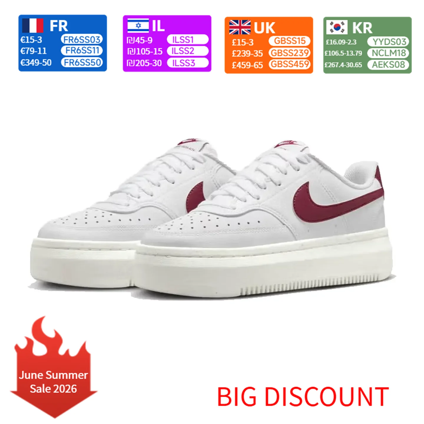 Nike Court Vision Alta Comfortable and versatile Non-slip and durable Low-top skate shoes Women's White DZ5394-103
Nike Court Vision Alta Comfortable and versatile Non-slip and durable Low-top skate shoes Women's White DZ5394-103