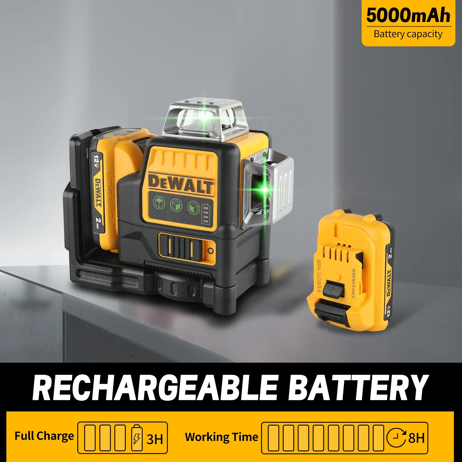 2025 Dewalt DW089LG Degree Vertical 12V Lithium Battery 12 Lines Laser 360 Level Horizontal Green Meter Outdoor tool nivel laser
2025 Dewalt DW089LG Degree Vertical 12V Lithium Battery 12 Lines Laser 360 Level Horizontal Green Meter Outdoor tool nivel laser