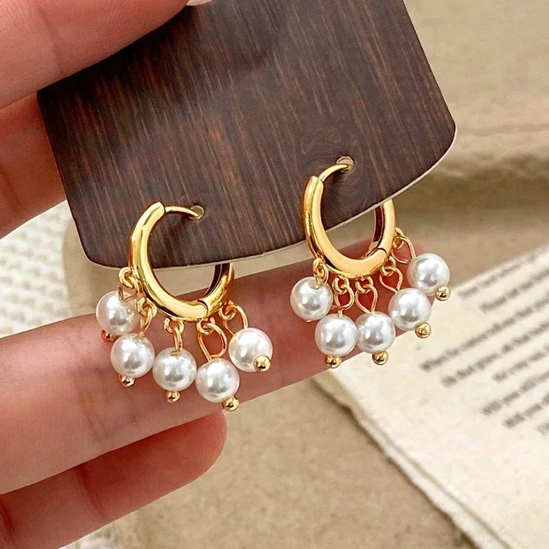 PONYKISS 925 Sterling Silver Pearl Chain Tassel Round Hoop Earrings for Women Fine Jewelry Minimalist Vintage Accessories
PONYKISS 925 Sterling Silver Pearl Chain Tassel Round Hoop Earrings for Women Fine Jewelry Minimalist Vintage Accessories