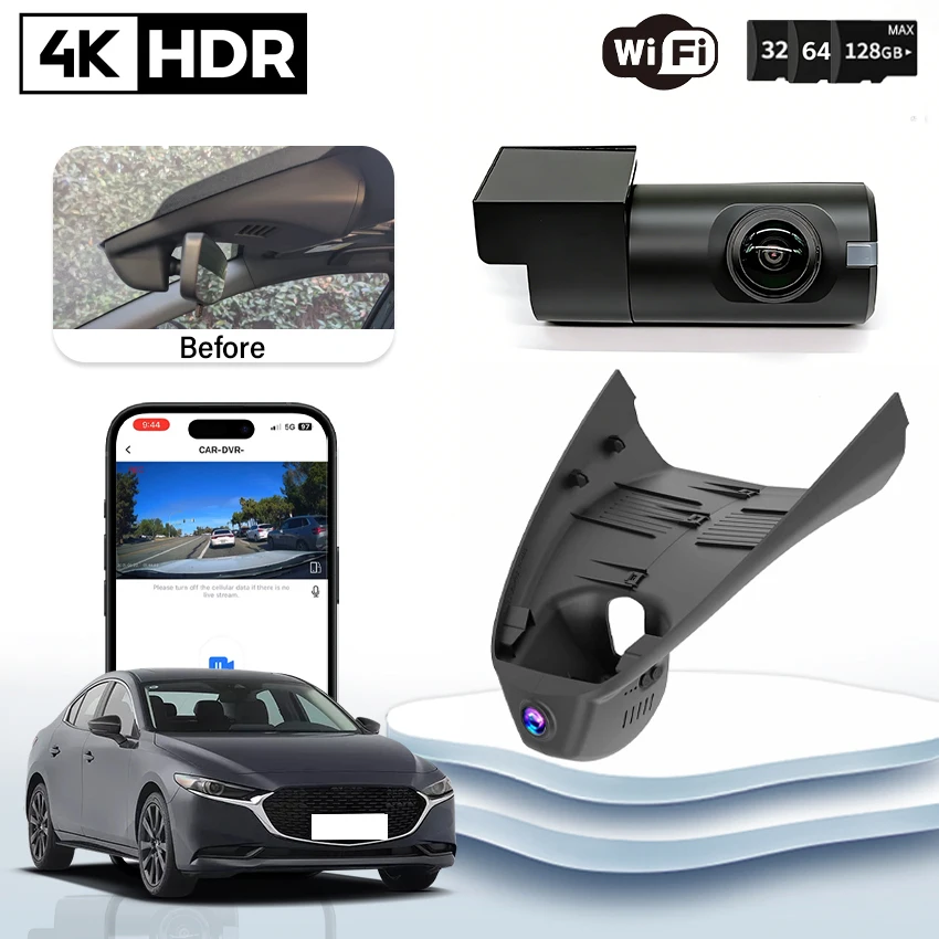 Car DVR Plug and Play HD 4K 2160P Dash Cam Camera Wifi Video Recorder For Mazda 3 Axela 2019 2020 2021 2022 Night Vision Dashcam
Car DVR Plug and Play HD 4K 2160P Dash Cam Camera Wifi Video Recorder For Mazda 3 Axela 2019 2020 2021 2022 Night Vision Dashcam