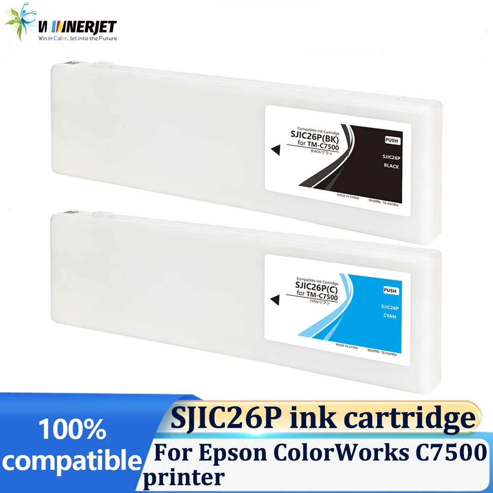 Winnerjet SJIC26P ink cartridge C7500 ink cartridge With Special Art paper ink With chip for Epson ColorWorks C7500 printer ink
Winnerjet SJIC26P ink cartridge C7500 ink cartridge With Special Art paper ink With chip for Epson ColorWorks C7500 printer ink