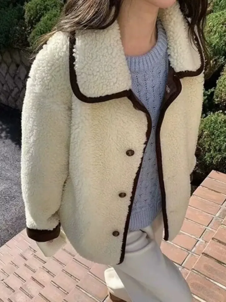 Женское шикарное зимнее винтажное пальто с ленивым воротником из овечьего меха, цветное пальто с отделкой, топ, модный топ для поездок на работу, весна-осень-зима
Женское шикарное зимнее винтажное пальто с ленивым воротником из овечьего меха, цветное пальто с отделкой, топ, модный топ для поездок на работу, весна-осень-зима