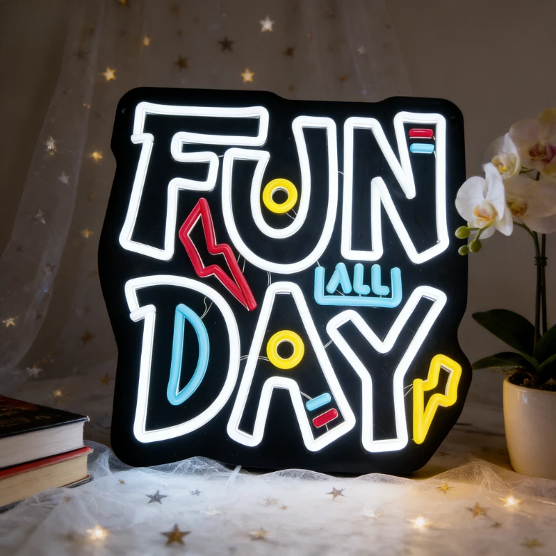 Fun Day Neon Sign LED Night Light 3D Acrylic Lightning Bolt Wall Art Game Room Decor Bedroom Dorm Desk Lamp Gaming Gift
Fun Day Neon Sign LED Night Light 3D Acrylic Lightning Bolt Wall Art Game Room Decor Bedroom Dorm Desk Lamp Gaming Gift