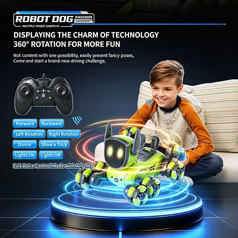 Радиоуправляемая игрушка-робот JJRC Q200 2026: трюкающий собака-робот на восьми колесах с распознаванием жестов и голосовым взаимодействием, многофункциональный, для детей и взрослых
Радиоуправляемая игрушка-робот JJRC Q200 2026: трюкающий собака-робот на восьми колесах с распознаванием жестов и голосовым взаимодействием, многофункциональный, для детей и взрослых