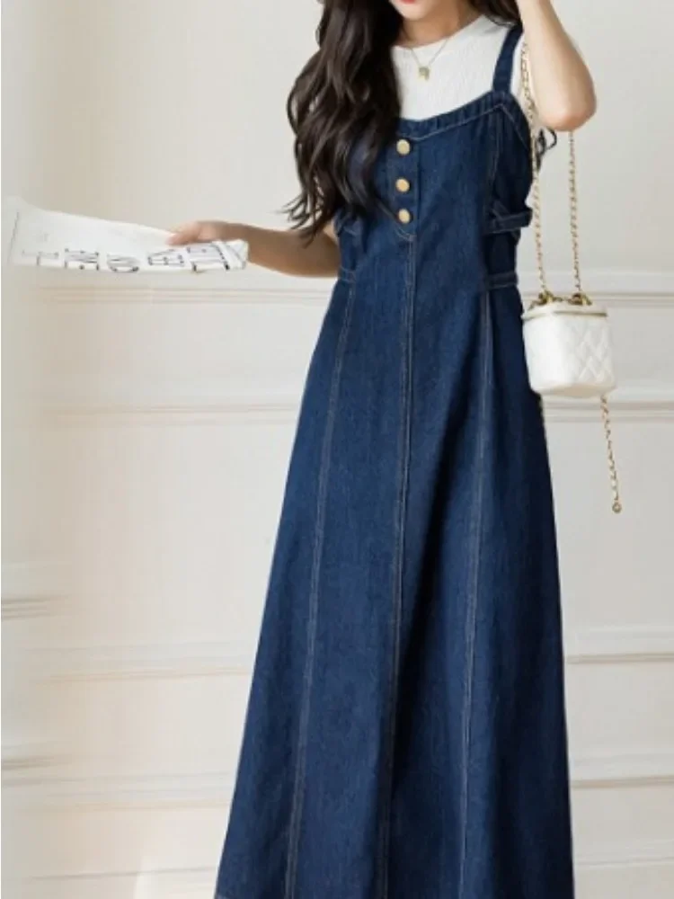 2024 Summer Denim Skirt Korean Edition Casual Versatile Cowboy Strap Skirt Medium Long Look Slimming Oversized Dress Oversize
2024 Summer Denim Skirt Korean Edition Casual Versatile Cowboy Strap Skirt Medium Long Look Slimming Oversized Dress Oversize