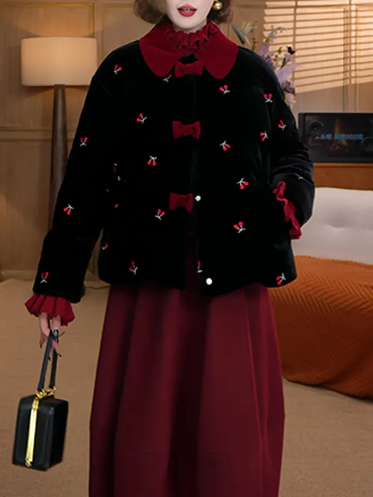 Вышитый кукольный воротник в стиле пэчворк, длинный све, хлопковый тюре, женская зимняя новинка, теплая утягивающая одежда, модная одежда для поездок на работу
Вышитый кукольный воротник в стиле пэчворк, длинный све, хлопковый тюре, женская зимняя новинка, теплая утягивающая одежда, модная одежда для поездок на работу