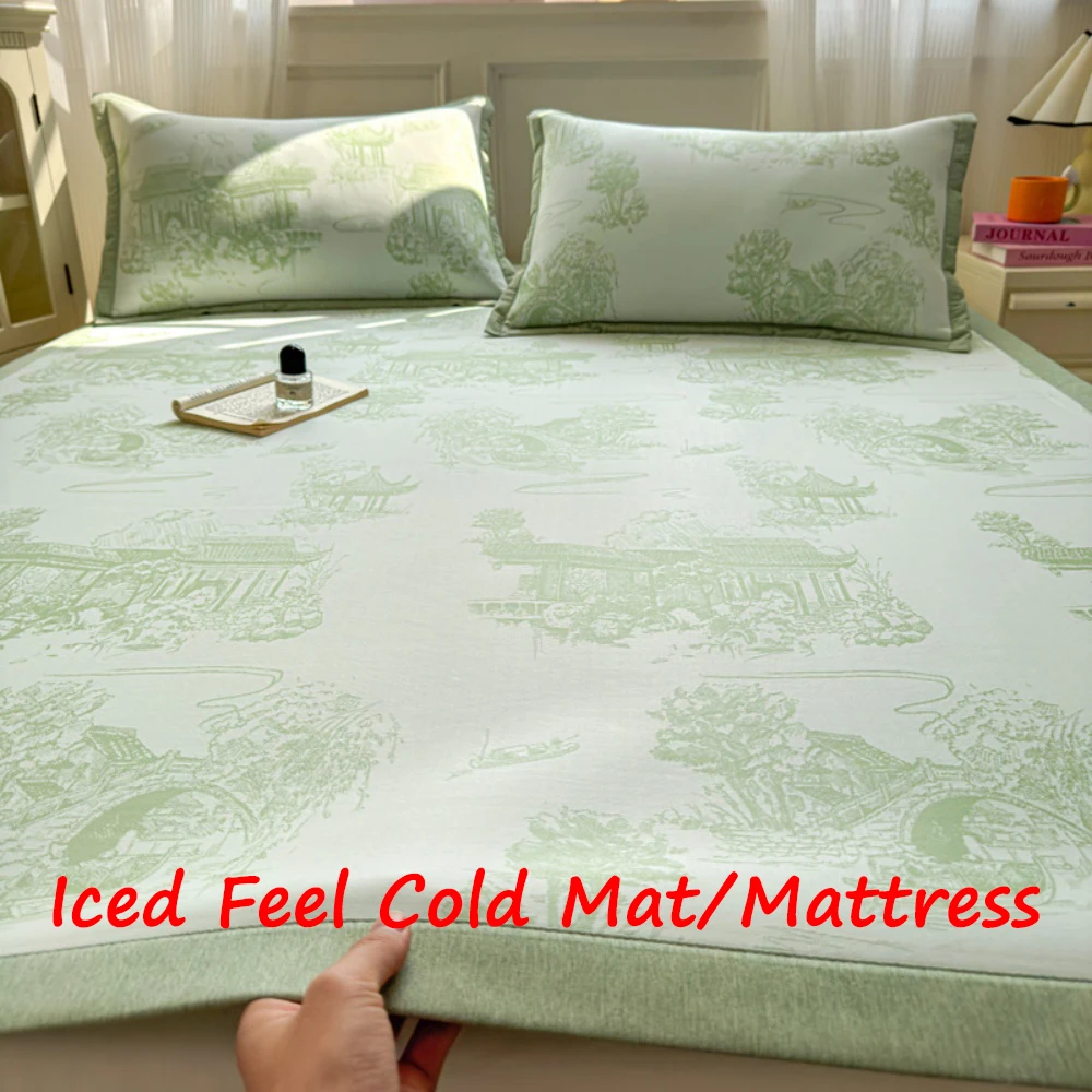 3pcs Set Bed Sheet with Pillowcase A-Class Jacquard PE Cool Silk Cooling Bed Mat Summer Air-Conditioning Adults Kids Bed Linen
3pcs Set Bed Sheet with Pillowcase A-Class Jacquard PE Cool Silk Cooling Bed Mat Summer Air-Conditioning Adults Kids Bed Linen