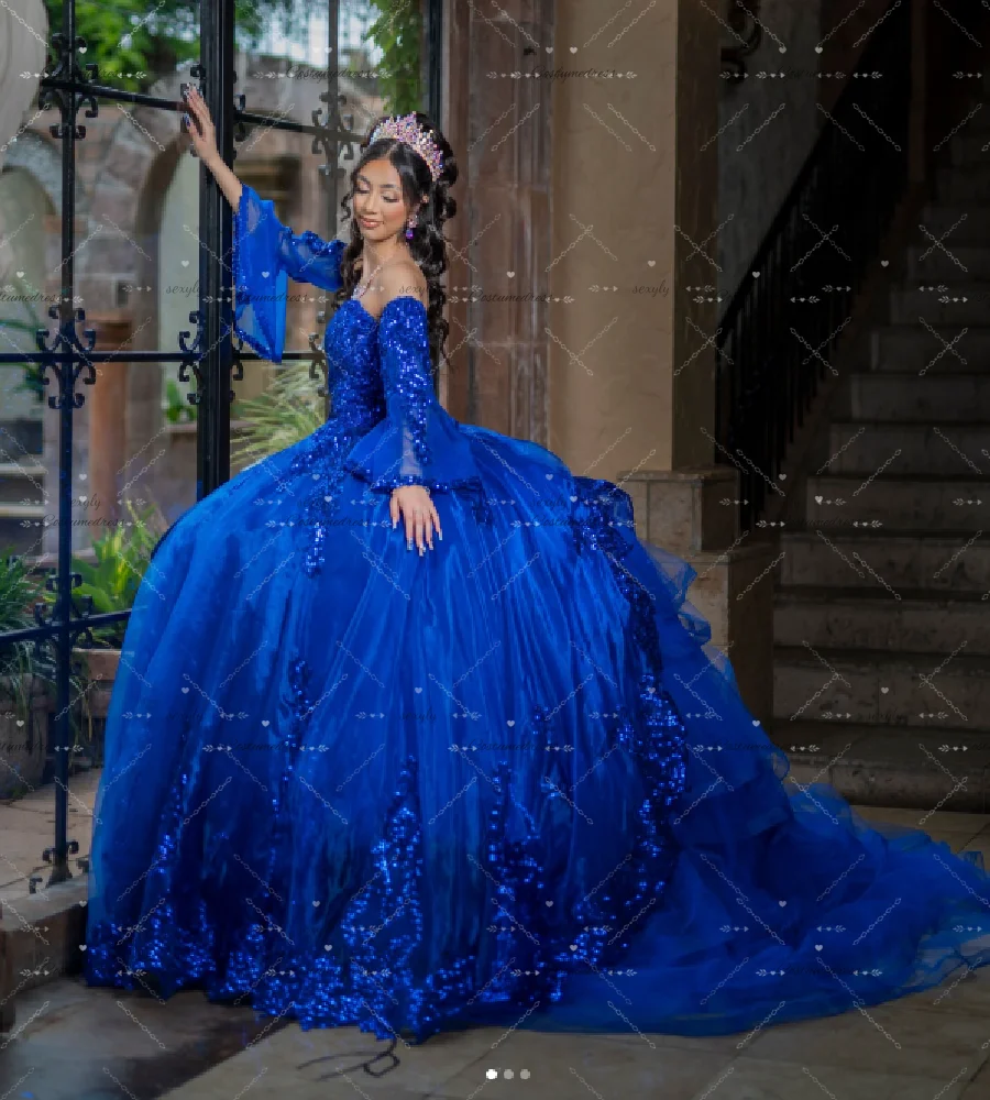 Блестящие синие платья Quinceañera с пышными рукавами и блестками, милое платье 16, элегантное платье Vestidos De 15 Años Xv Para
Блестящие синие платья Quinceañera с пышными рукавами и блестками, милое платье 16, элегантное платье Vestidos De 15 Años Xv Para