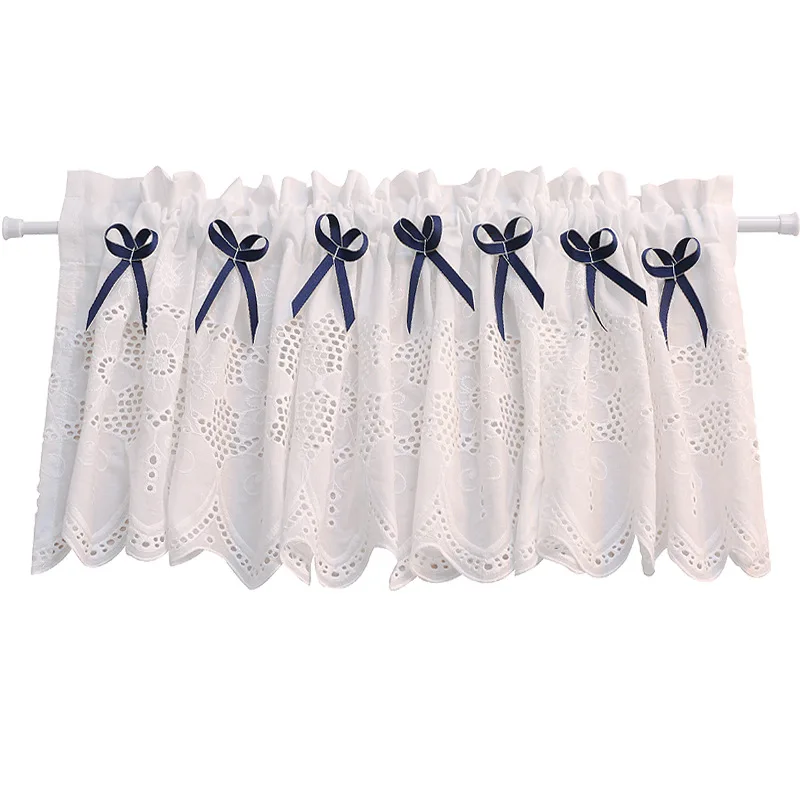 Bow cutouts, embroidered half curtains, door curtains, curtains, American country decorative curtains, cotton embroidery, shop c
Bow cutouts, embroidered half curtains, door curtains, curtains, American country decorative curtains, cotton embroidery, shop c