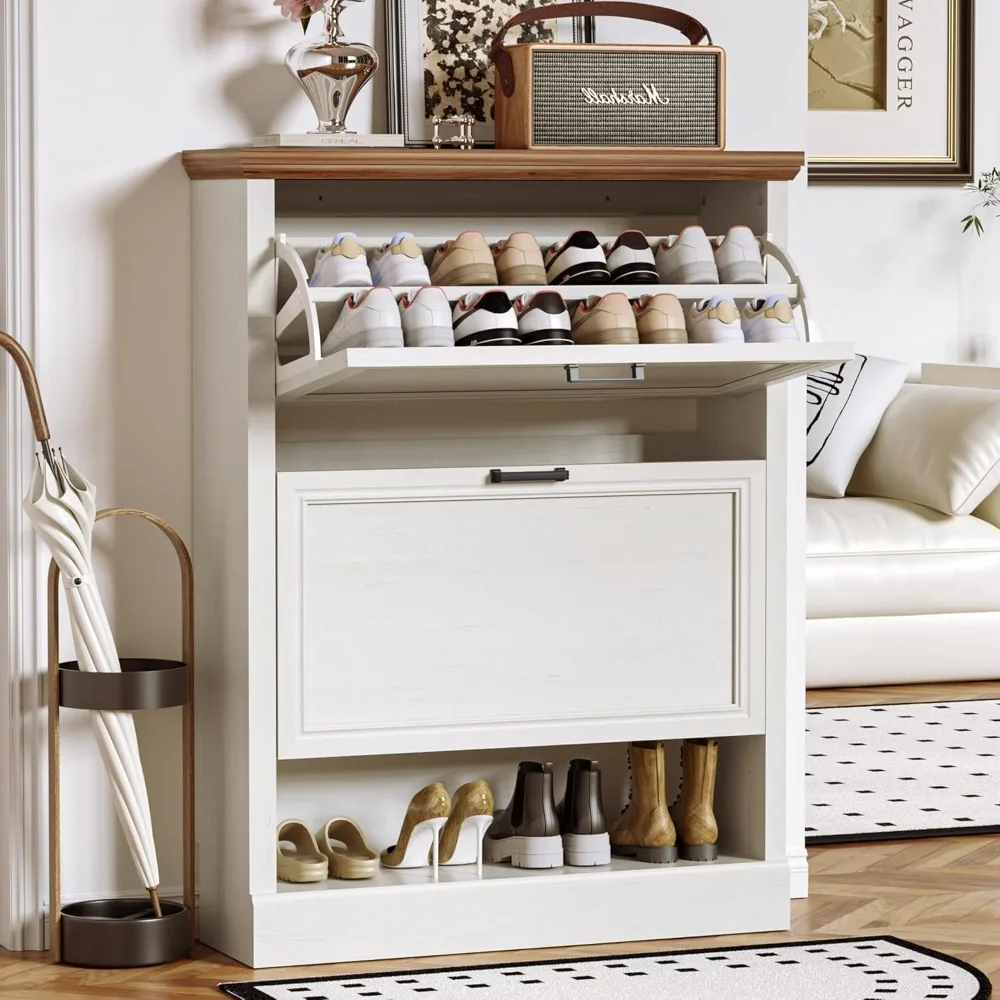 Shoe Cabinet w/2 Flip Drawers,Freestanding Shoes Organizer Cabinet w/Open Storage for Entryway, Foyer,Narrow Shoe Rack Cabinet
Shoe Cabinet w/2 Flip Drawers,Freestanding Shoes Organizer Cabinet w/Open Storage for Entryway, Foyer,Narrow Shoe Rack Cabinet