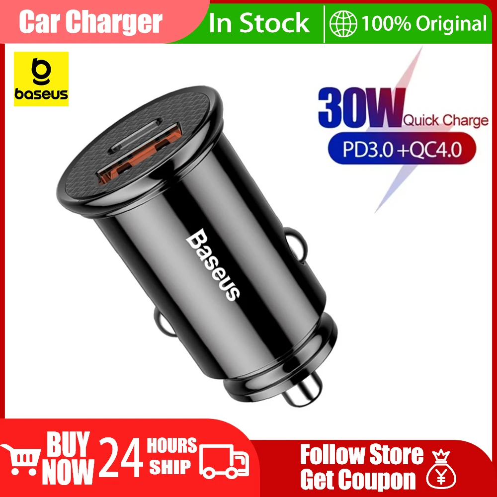 Baseus 30W Car Charging Quick Charger 3.0 Dual USB Fast Charging Adapter Type C PD Car Phone Charger for Mobile Phone Charge 4.0
Baseus 30W Car Charging Quick Charger 3.0 Dual USB Fast Charging Adapter Type C PD Car Phone Charger for Mobile Phone Charge 4.0