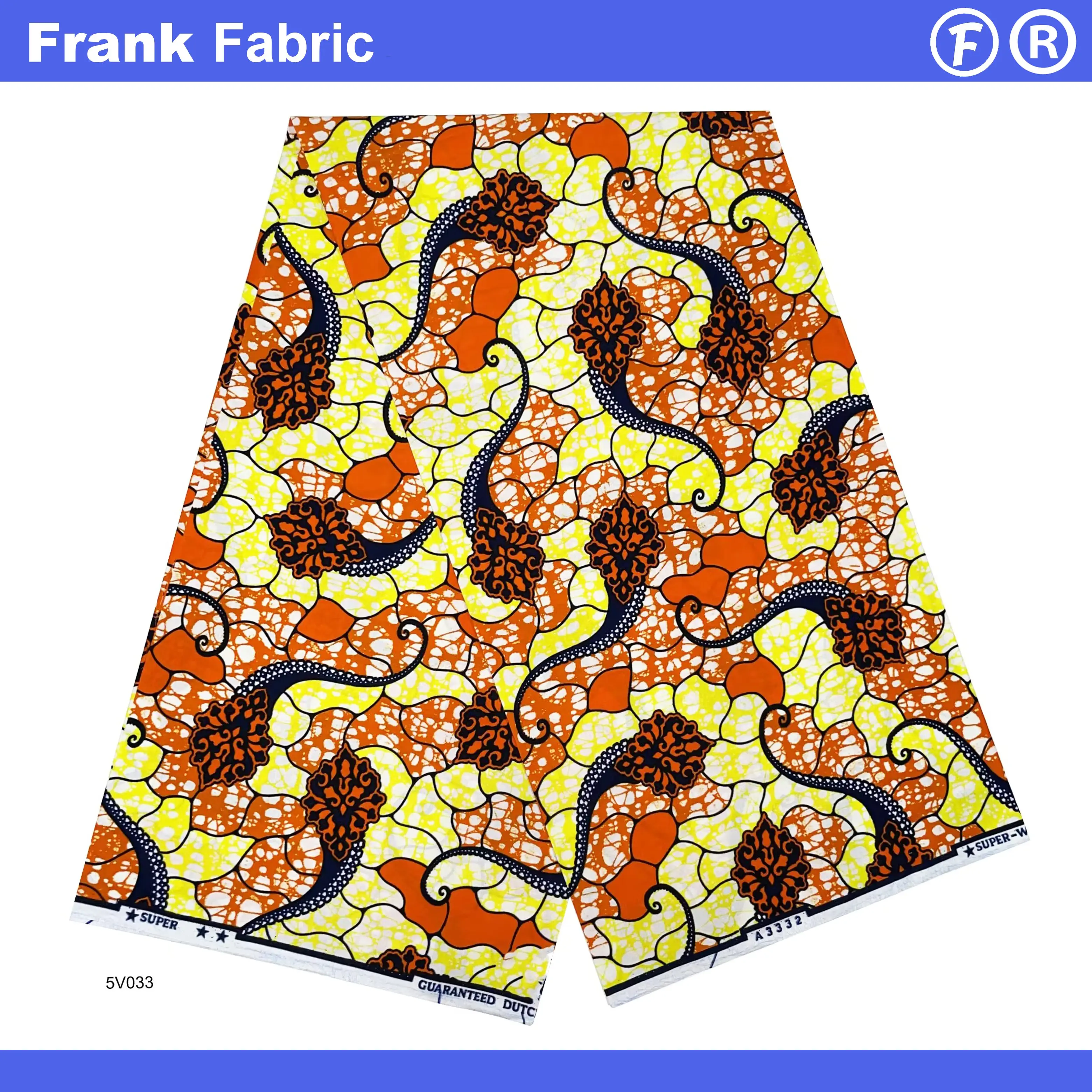 Оптовая продажа, ткань Hollandais с африканским восковым принтом, 100% хлопок, 6 ярдов, голландская ткань Анкара, батик для шитья свадебного платья FF2507.014
Оптовая продажа, ткань Hollandais с африканским восковым принтом, 100% хлопок, 6 ярдов, голландская ткань Анкара, батик для шитья свадебного платья FF2507.014