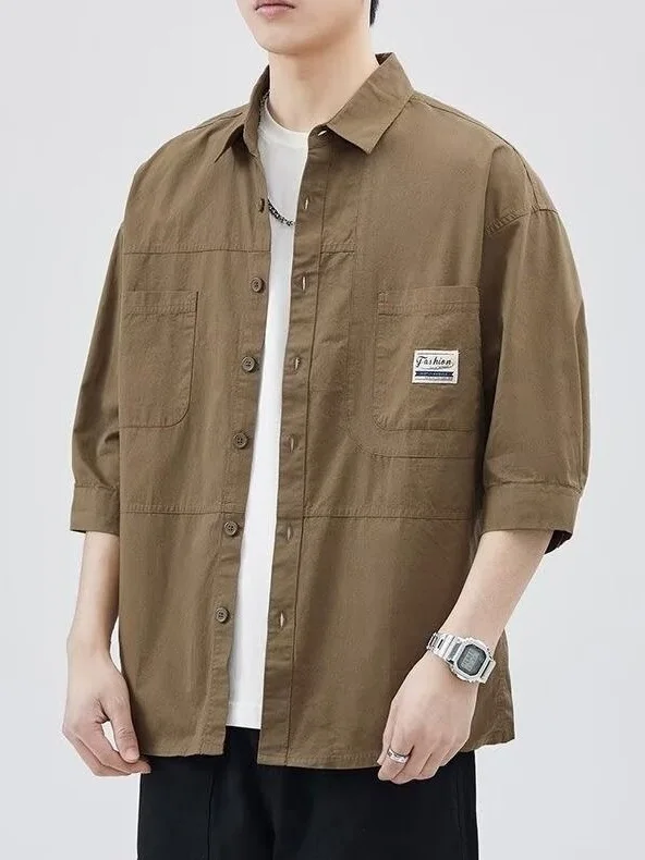 Waed Vintage American Sle Men's Long Sve irt ket Workwear Durable Polyester Fiber Spring Autumn Wear Resistant Coat
Waed Vintage American Sle Men's Long Sve irt ket Workwear Durable Polyester Fiber Spring Autumn Wear Resistant Coat