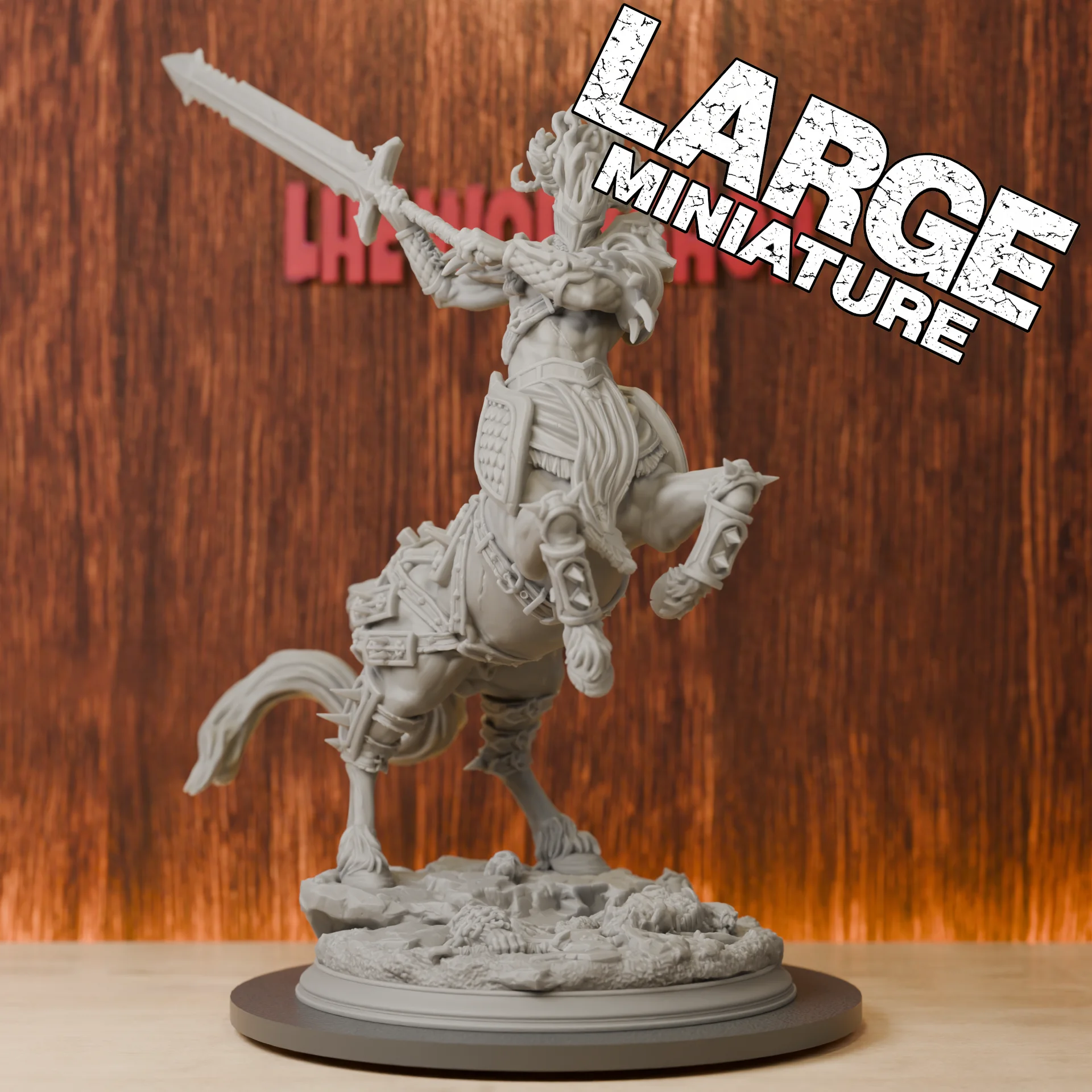 Centaur Warboss Monster BOSS | Large Miniatures | 28mm-38mm | Resin 3D Printed DND Pathfinder Mini | Unpainted Grey
Centaur Warboss Monster BOSS | Large Miniatures | 28mm-38mm | Resin 3D Printed DND Pathfinder Mini | Unpainted Grey