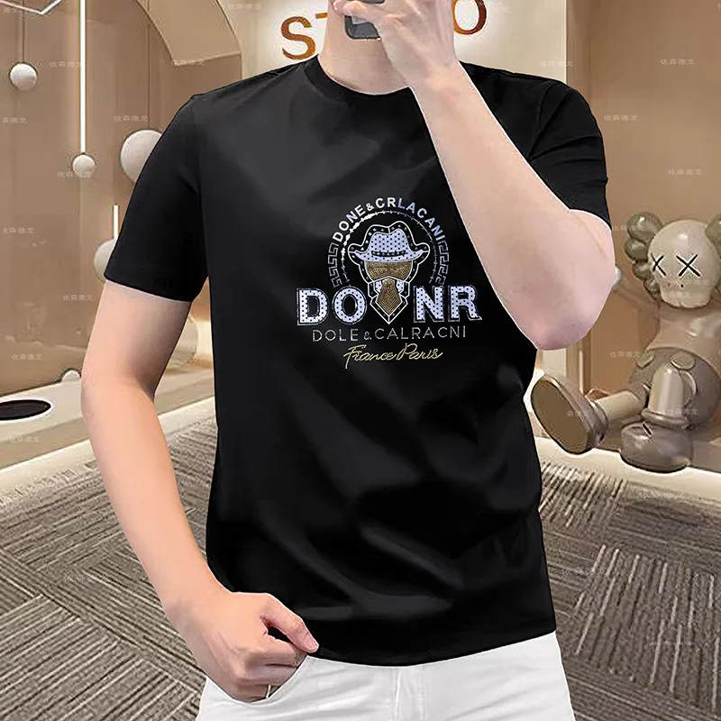 Trendy T-shirt Men's Summer New Style Hot Diamond Slimming Short Sleeved Clothes Luxury Brand Fashion Man Tees Daily Casual Wear
Trendy T-shirt Men's Summer New Style Hot Diamond Slimming Short Sleeved Clothes Luxury Brand Fashion Man Tees Daily Casual Wear