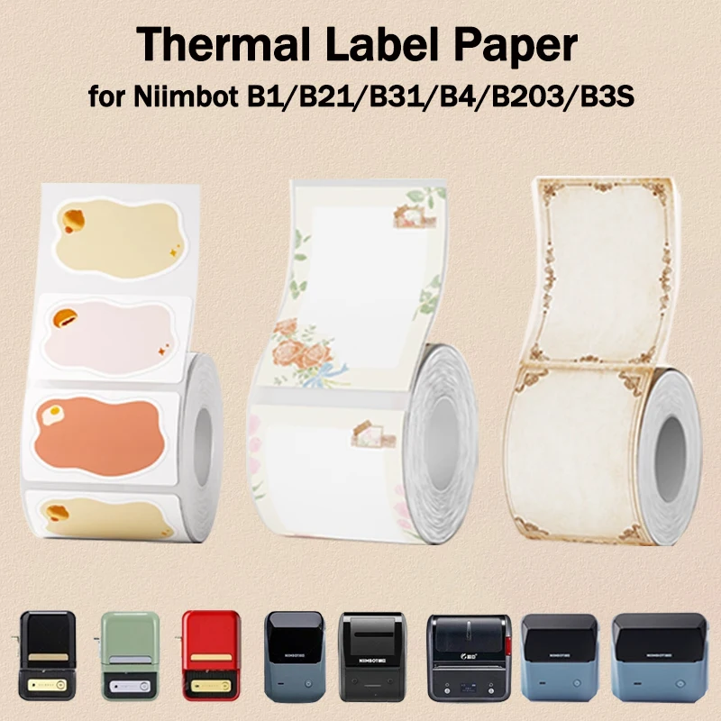 NIIMBOT B1/B21/B31/B4/B203/B3S/B2 Label Paper Cute Color Sticker Niimbot Printer Printing Paper Thermal Self-adhesive Price Tag
NIIMBOT B1/B21/B31/B4/B203/B3S/B2 Label Paper Cute Color Sticker Niimbot Printer Printing Paper Thermal Self-adhesive Price Tag