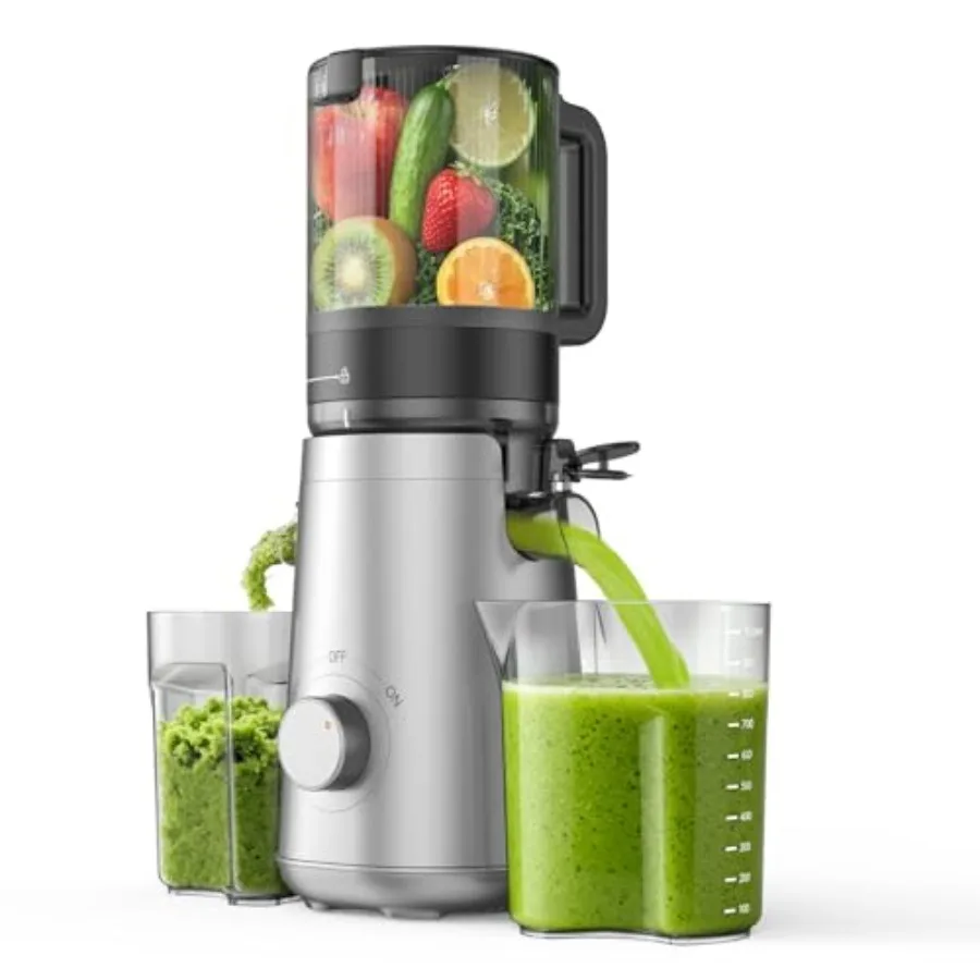 Cold Press Juicer for Whole Vegetables Fruits, 5.3 Wide Feed Chute, High Juice Yield, BPA Free, Slivery
Cold Press Juicer for Whole Vegetables Fruits, 5.3 Wide Feed Chute, High Juice Yield, BPA Free, Slivery