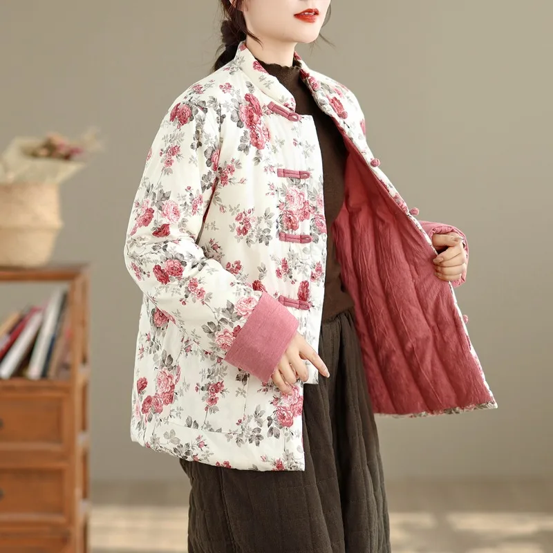 Новое китайское женское хлопковое пальто с цветочной вышивкой, тонкое зимнее пальто в стиле ретро, длинный воротник-стойка на пуговицах спереди
Новое китайское женское хлопковое пальто с цветочной вышивкой, тонкое зимнее пальто в стиле ретро, длинный воротник-стойка на пуговицах спереди