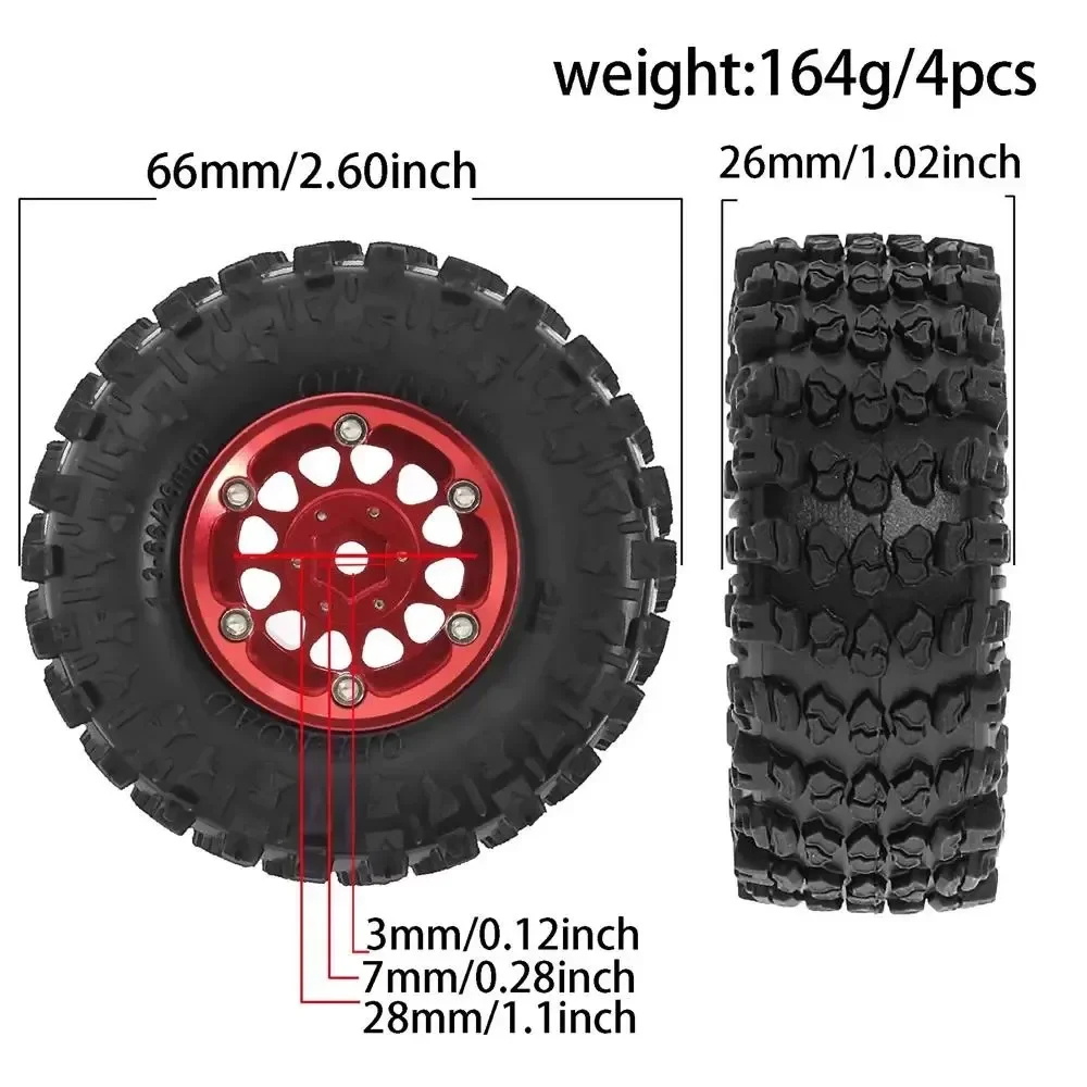 New Claw 66*26mm Mud Terrain 1.3" Wheel Tires Set for 1/18 TRX-4M RC Crawler Car
New Claw 66*26mm Mud Terrain 1.3" Wheel Tires Set for 1/18 TRX-4M RC Crawler Car