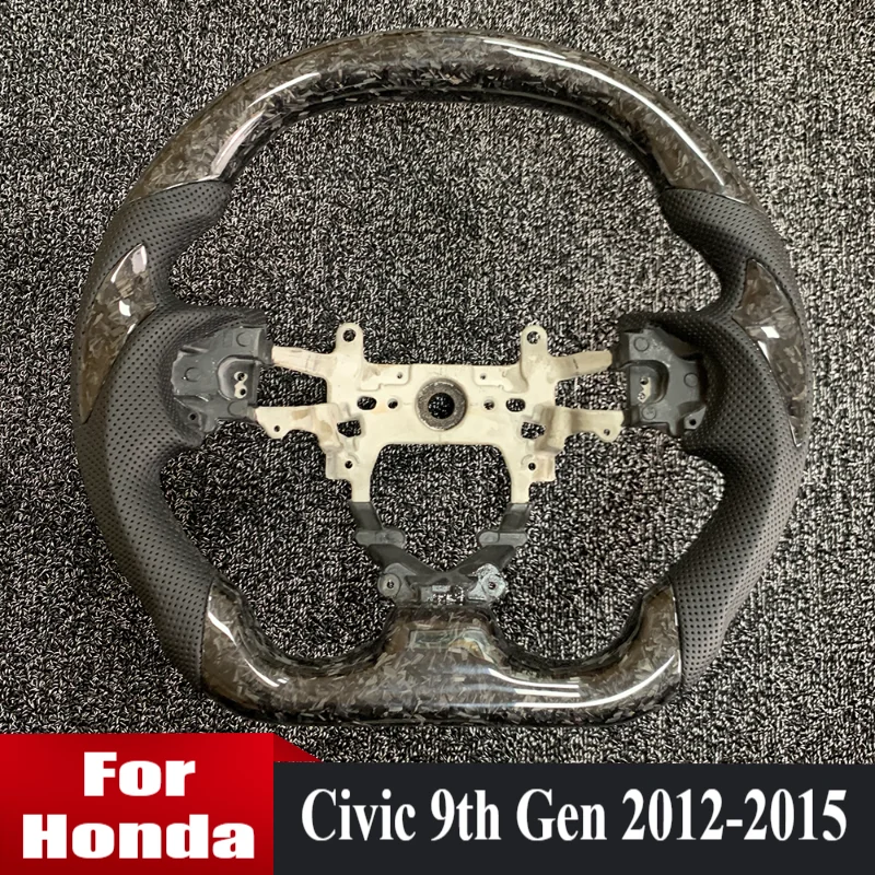 Руль из углеродного волокна Forge для Honda Civic 9-го поколения 2012 2013 2014 2015, перфорированный кожаный руль автомобиля
Руль из углеродного волокна Forge для Honda Civic 9-го поколения 2012 2013 2014 2015, перфорированный кожаный руль автомобиля
