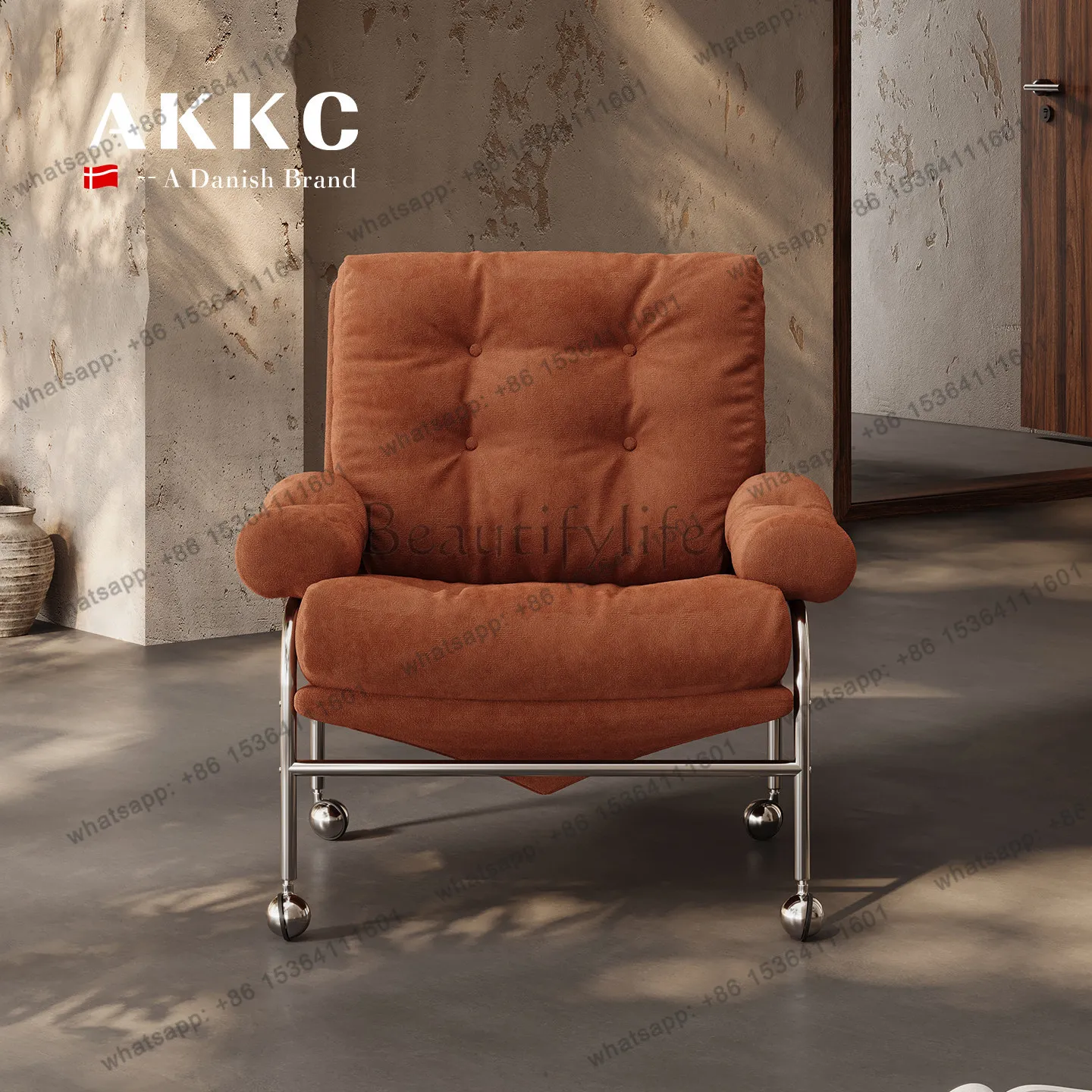 Italian minimalist movable sofa chair modern light luxury living room home designer leisure chair
Italian minimalist movable sofa chair modern light luxury living room home designer leisure chair