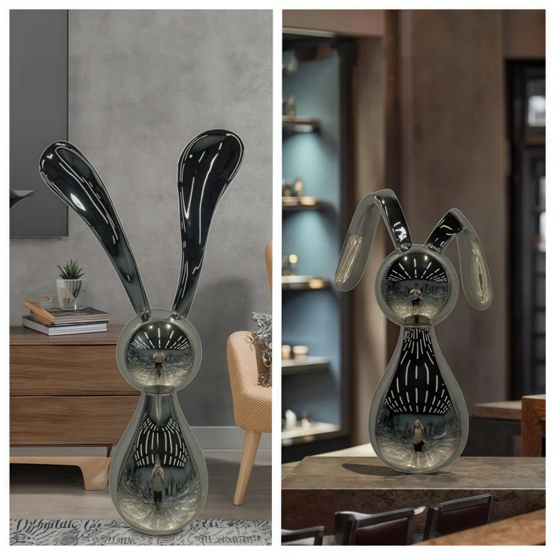 Stainless steel metal indoor Rabbit decoration Living room corridor hotel shop indoor sculpture artwork decoration
Stainless steel metal indoor Rabbit decoration Living room corridor hotel shop indoor sculpture artwork decoration