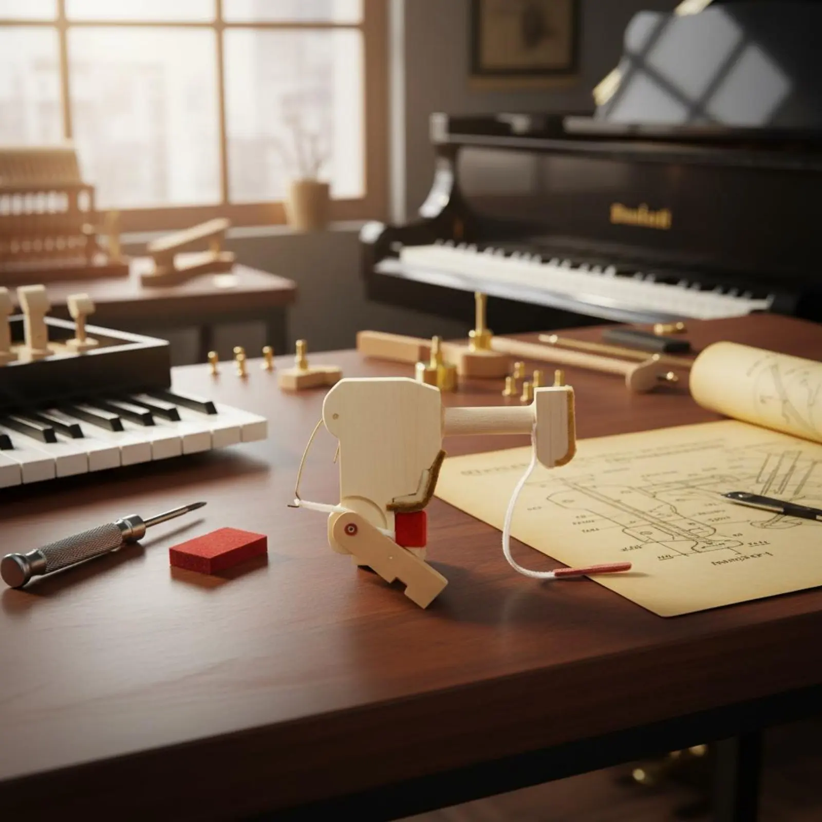 Piano Action Piece High Precision Upright Piano Mechanism Part Easy to Install Long Service Life for Replacement
Piano Action Piece High Precision Upright Piano Mechanism Part Easy to Install Long Service Life for Replacement