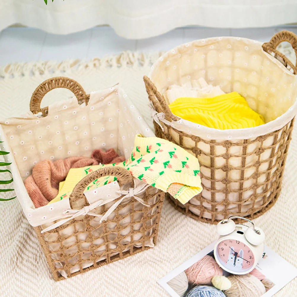 Laundry Hamper Hand Woven Dirty Clothes Basket Bedroom Storage Basket with Handles Portable Organizing Container for Laundry
Laundry Hamper Hand Woven Dirty Clothes Basket Bedroom Storage Basket with Handles Portable Organizing Container for Laundry