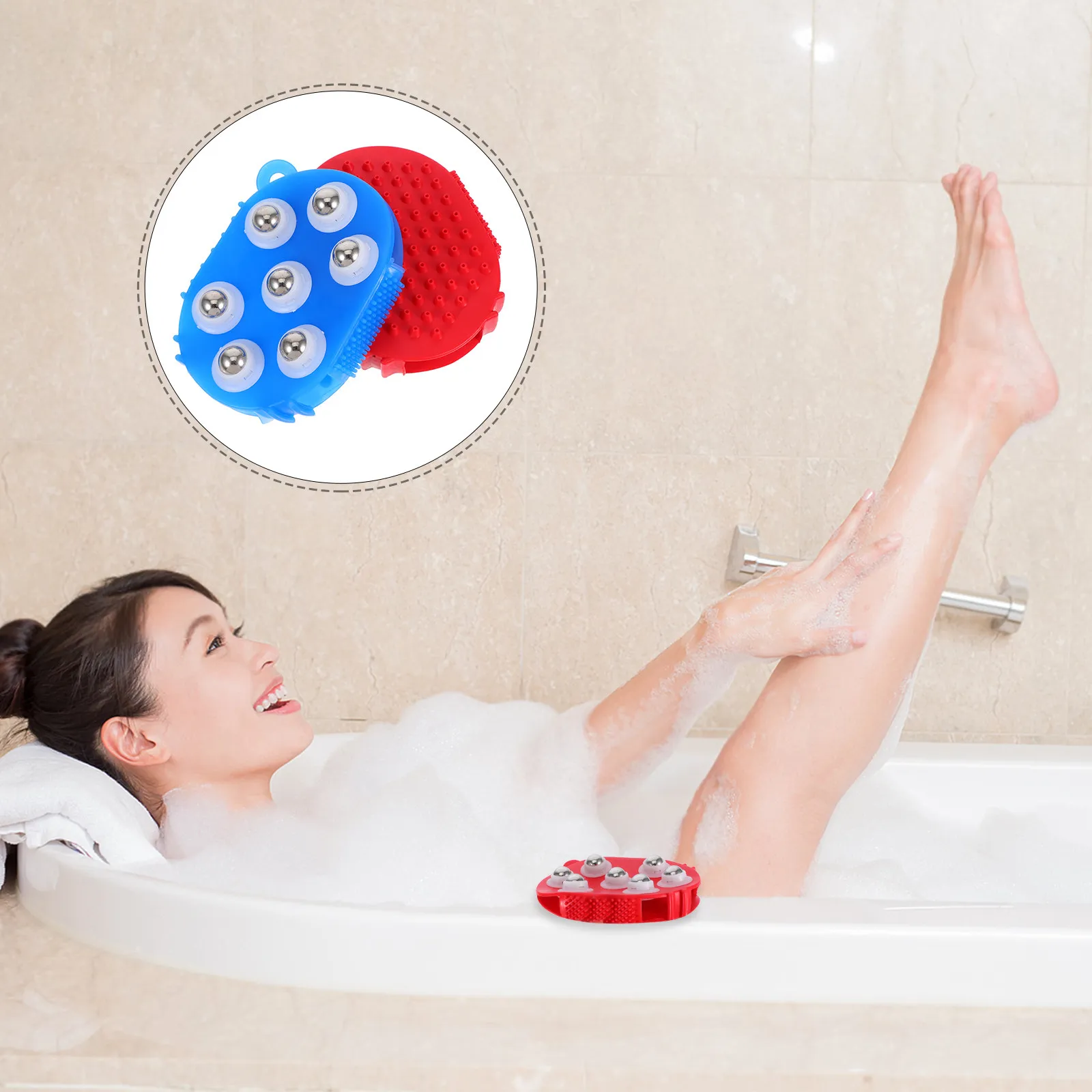 2Pcs Manual Roller Massager Set 4-Sided Bead Brush Head Ergonomic Handle for Shower Bath Arm Leg Back Neck Facial Massage
2Pcs Manual Roller Massager Set 4-Sided Bead Brush Head Ergonomic Handle for Shower Bath Arm Leg Back Neck Facial Massage