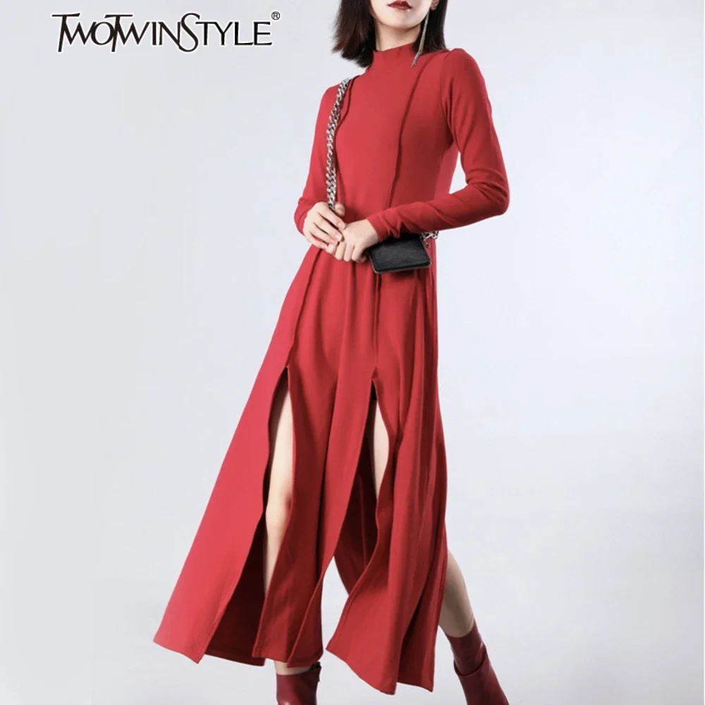TWOTWINSTYLE однотонная свободная туника элегантные платья для женщин с воротником-стойкой и длинными рукавами минимализм платье с разрезом вилка женская одежда новая
TWOTWINSTYLE однотонная свободная туника элегантные платья для женщин с воротником-стойкой и длинными рукавами минимализм платье с разрезом вилка женская одежда новая