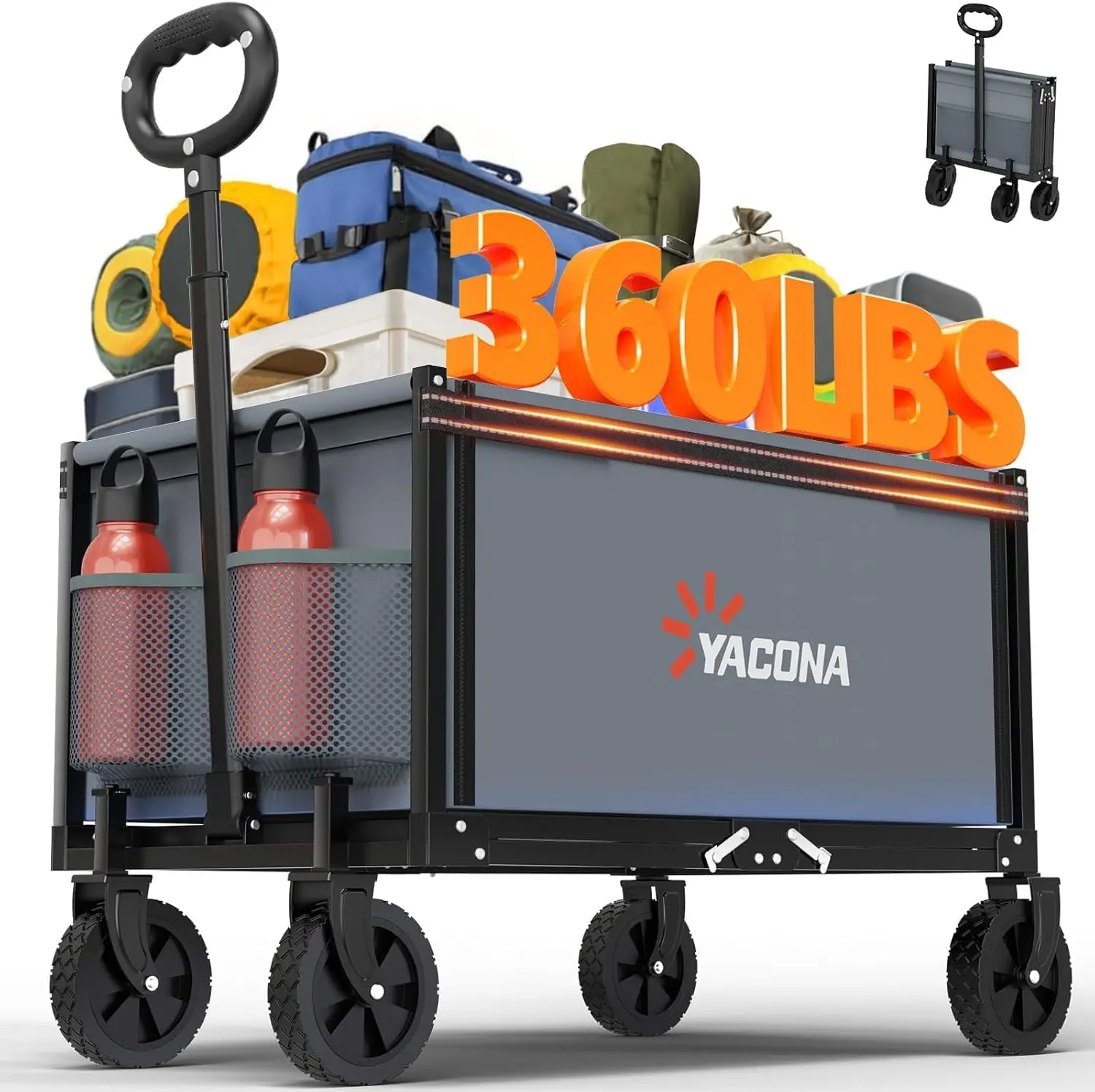 3 in 1 Wagons Carts Foldable, 360LBS Lightweight Wagon with All Terrain Wheels, Collapsible Wagon Cart for Grocery, Ca
3 in 1 Wagons Carts Foldable, 360LBS Lightweight Wagon with All Terrain Wheels, Collapsible Wagon Cart for Grocery, Ca