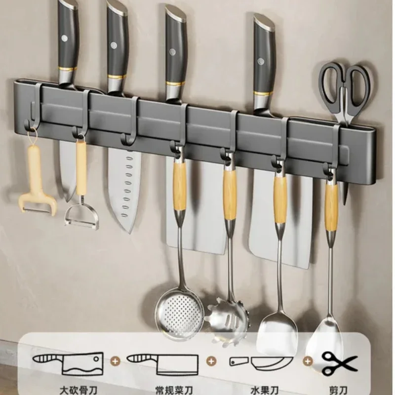 Wall Mounted Kitchen Knife Holder, Non-Perforated Storage Rack, Household Kitchen Organizer, Space-Saving Design
Wall Mounted Kitchen Knife Holder, Non-Perforated Storage Rack, Household Kitchen Organizer, Space-Saving Design