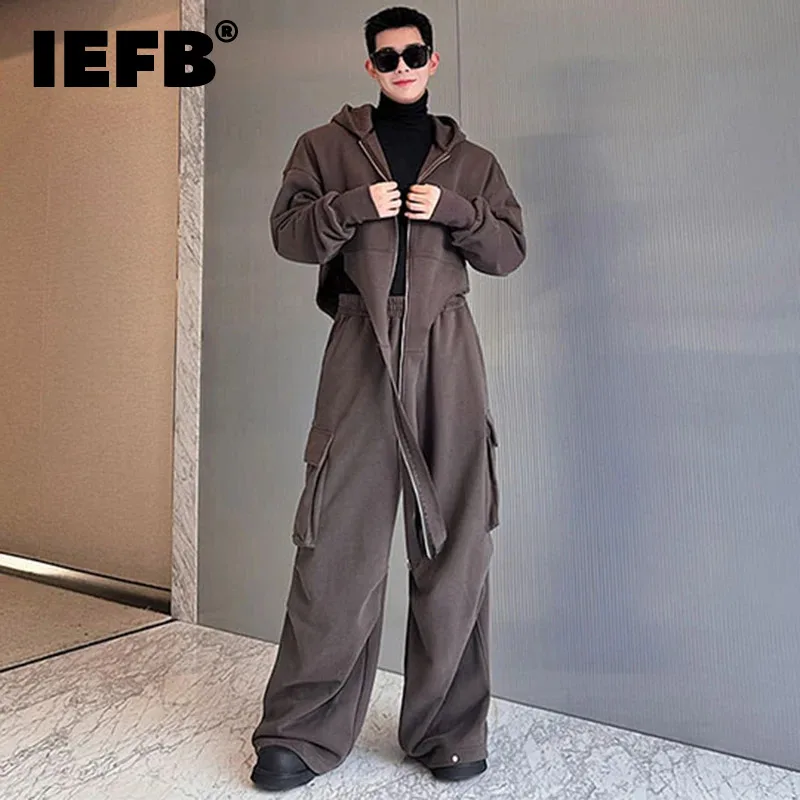 IEFB Irregular Men's Suit Niche Design Long Zipper Patchwork Male Sweatshirt Personality Large Pocket Men Pants New 9C4293
IEFB Irregular Men's Suit Niche Design Long Zipper Patchwork Male Sweatshirt Personality Large Pocket Men Pants New 9C4293
