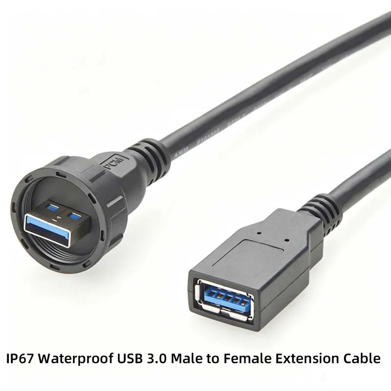 IP67 Waterproof USB 3.0 Male-to-Female Extension Cable for Outdoor Industrial Panel Connections and High-Speed Data Transfer 3m
IP67 Waterproof USB 3.0 Male-to-Female Extension Cable for Outdoor Industrial Panel Connections and High-Speed Data Transfer 3m