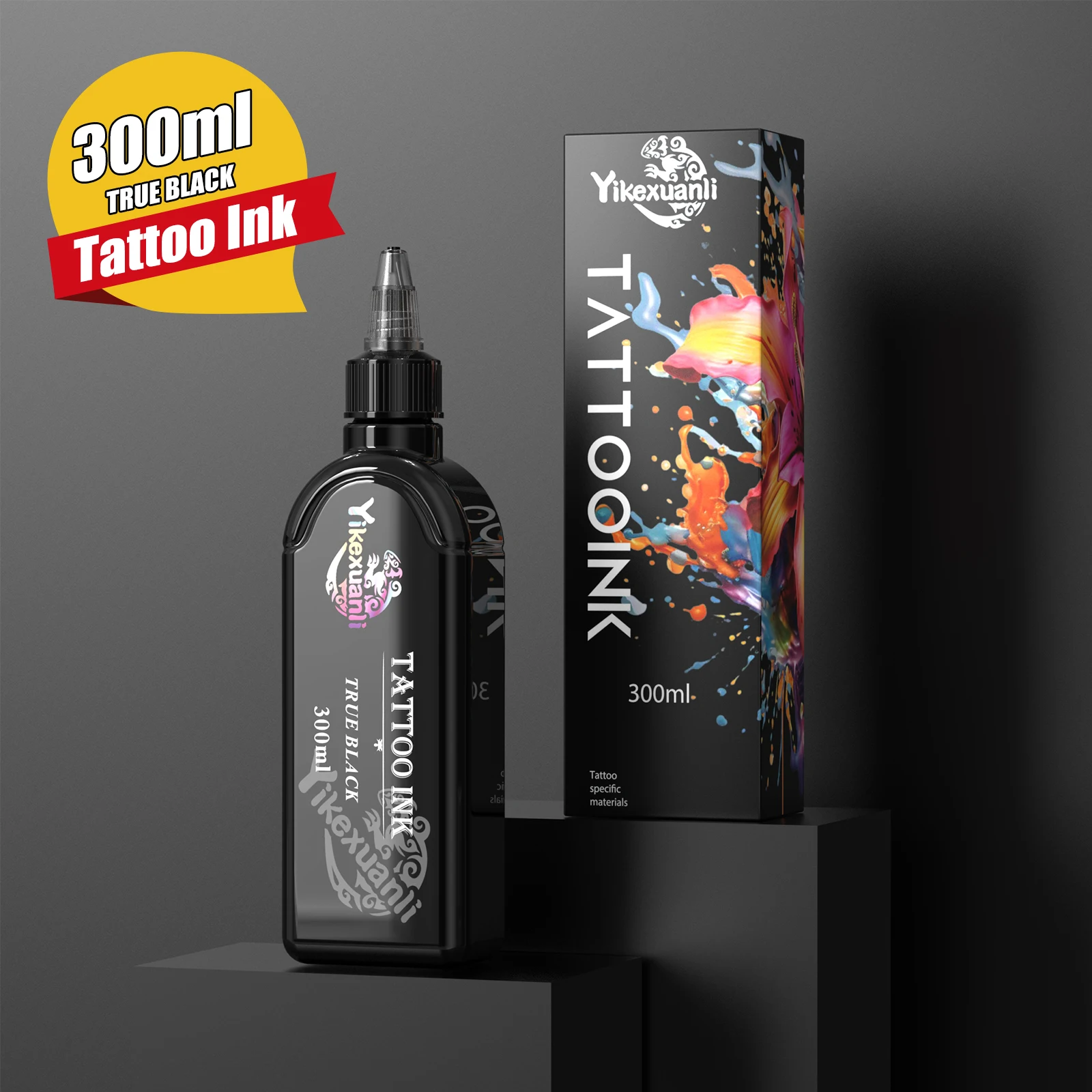 1 Bottle (300ml / 10.1oz) Premium Black Tattoo Ink, Deepest Black Long-Lasting, Ideal for Tattoo Masters & Beginners
1 Bottle (300ml / 10.1oz) Premium Black Tattoo Ink, Deepest Black Long-Lasting, Ideal for Tattoo Masters & Beginners