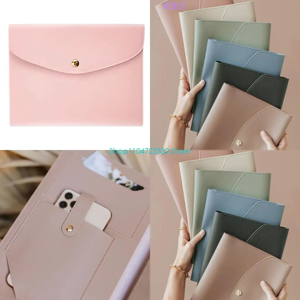 P5EA Triple-Fold Notebook Cover Waterproof PU Leather Journal Cover With Button Closure Card Slots For Offices School
P5EA Triple-Fold Notebook Cover Waterproof PU Leather Journal Cover With Button Closure Card Slots For Offices School