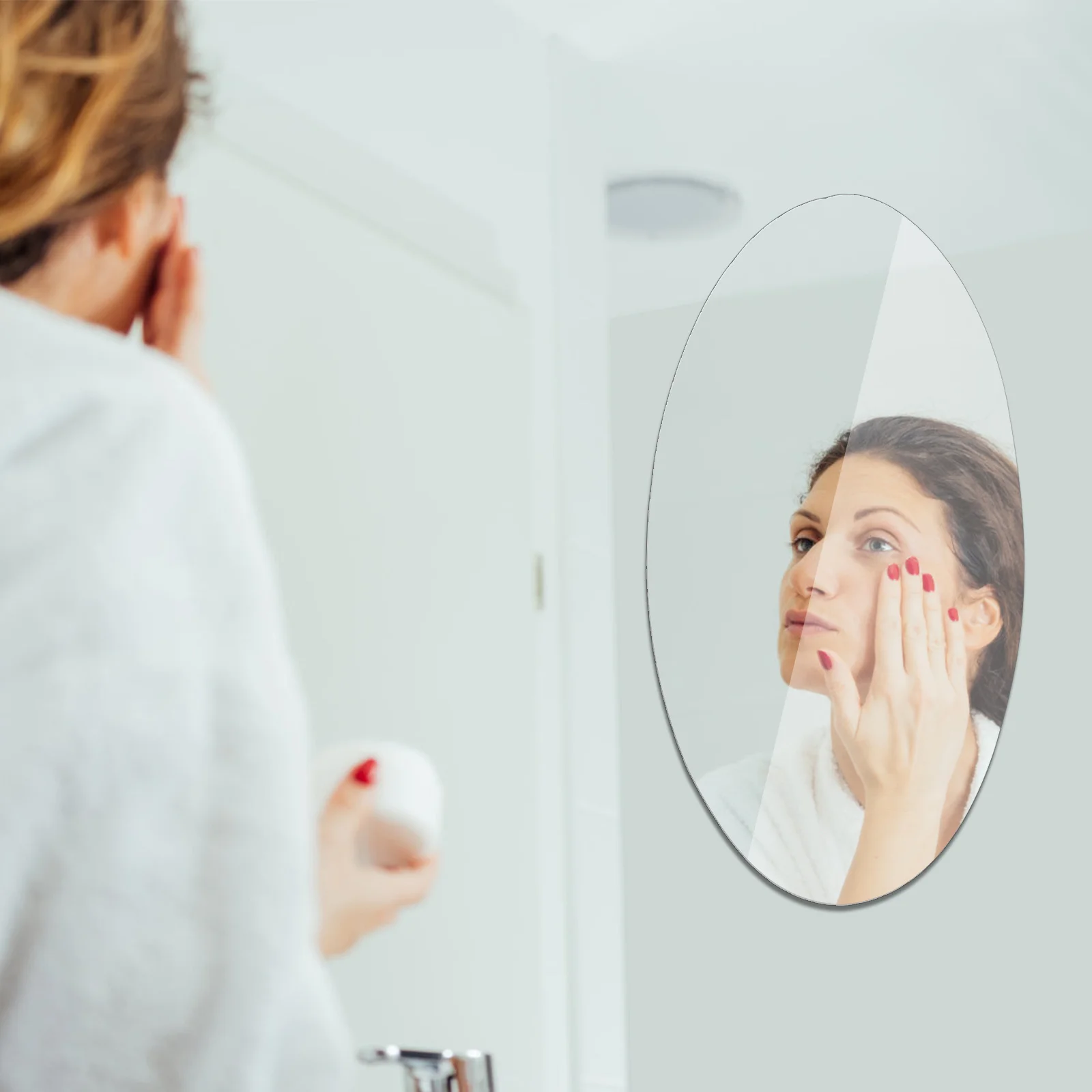 2pcs Self-Adhesive Mirror Decals For Home Bedroom Bathroom Decoration High-Quality Reflective Surface
2pcs Self-Adhesive Mirror Decals For Home Bedroom Bathroom Decoration High-Quality Reflective Surface